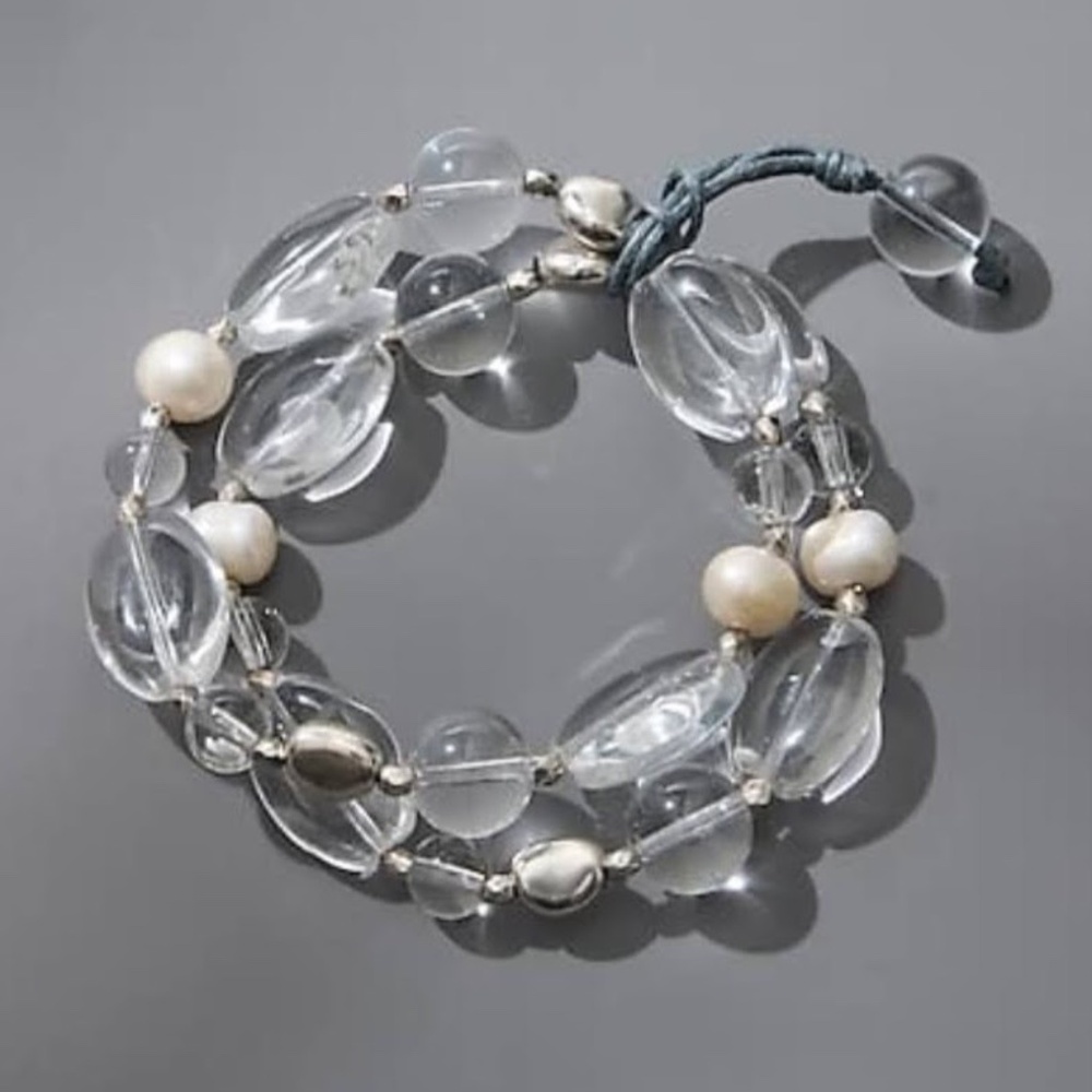 J. Jill Glass-Beaded Stretch Bracelet